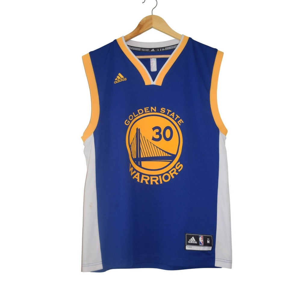 Adidas Golden State Warriors Stephen Curry 30 Basketball Jersey Mens Size Medium
